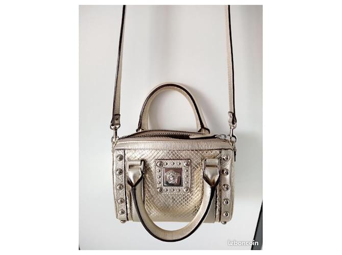 Gianni Versace Excelente bolsa python dourada da marca Versace Prata - vista 4