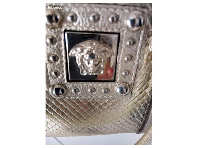 Gianni Versace Excelente bolsa python dourada da marca Versace Prata - vista 5