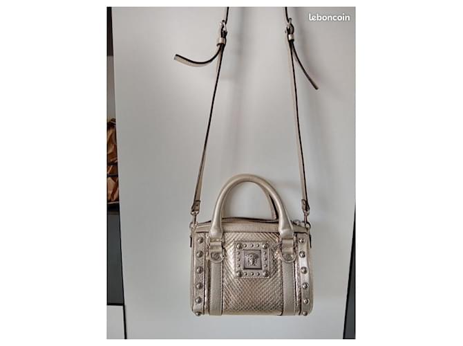 Gianni Versace Excelente bolsa python dourada da marca Versace Prata - vista 7