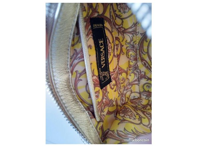 Gianni Versace Excelente bolsa python dourada da marca Versace Prata - vista 8