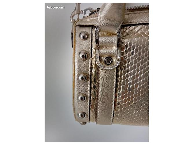 Gianni Versace Excelente bolsa python dourada da marca Versace Prata - vista 9