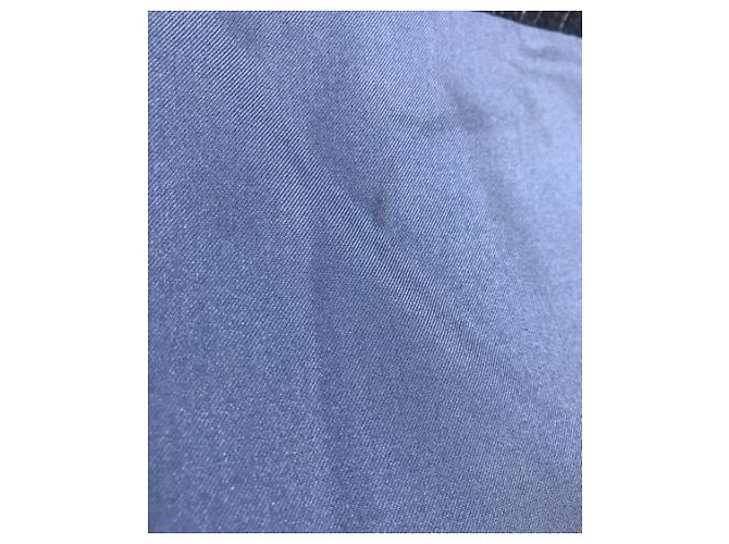 Hermès ***HERMES Seiden-Angora-gefütterter Gesichtsschal Marineblau - Ansicht 3