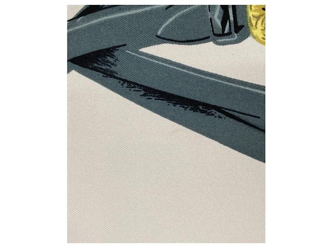 Hermès ***HERMES Kare90/Seidentuch Weiß Blau - Ansicht 9