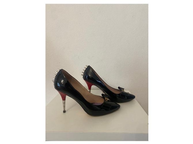 Décolleté Gucci in vernice nera Nero - vista 4