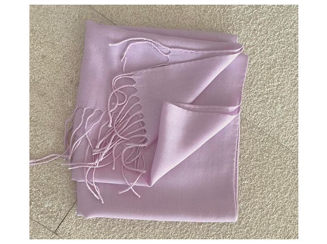 Autre Marque Große Parma Kaschmir Stola Rosa Pink - Ansicht 10