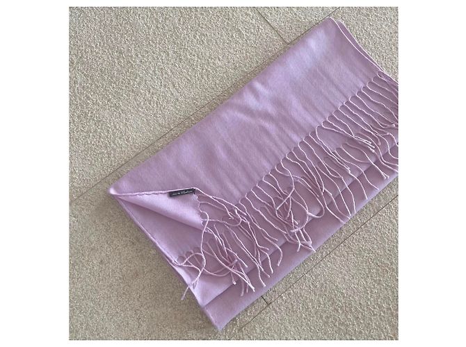 Autre Marque Große Parma Kaschmir Stola Rosa Pink - Ansicht 12