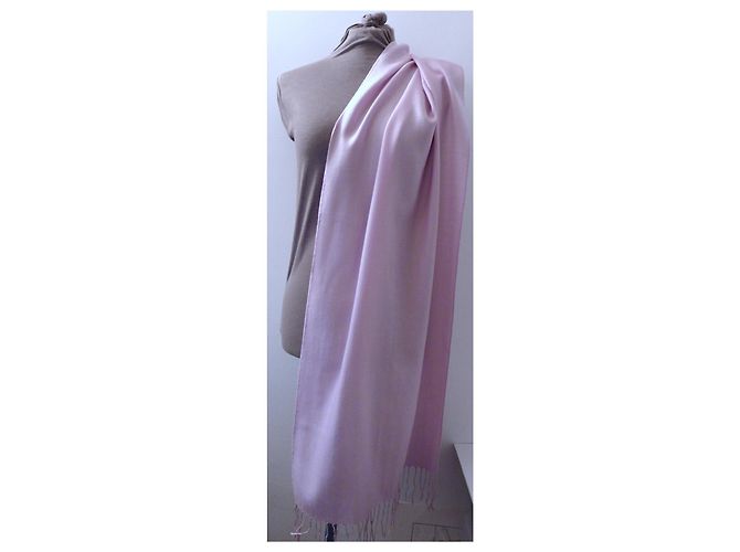 Autre Marque Große Parma Kaschmir Stola Rosa Pink - Ansicht 7