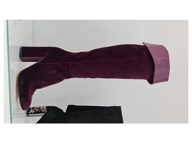botas gianvito rossi nuevas Morado oscuro - vista 3