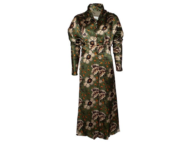 ETRO, Abiti-Midikleid mit Blumenmuster in Grün - Ansicht 2