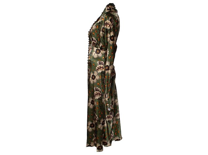 ETRO, Abiti-Midikleid mit Blumenmuster in Grün - Ansicht 3