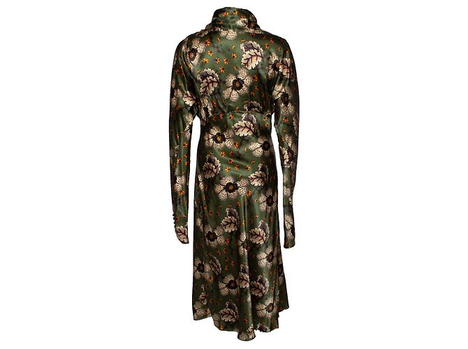 ETRO, Abiti-Midikleid mit Blumenmuster in Grün - Ansicht 4