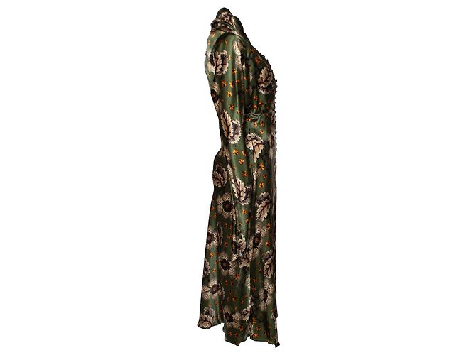 ETRO, Abiti-Midikleid mit Blumenmuster in Grün - Ansicht 5