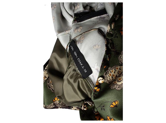 ETRO, Abiti-Midikleid mit Blumenmuster in Grün - Ansicht 9