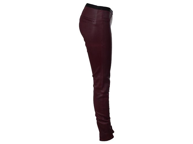 Helmut Lang, Calça de couro Vermelho - vista 3