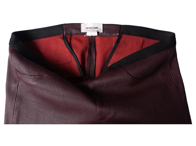 Helmut Lang, Calça de couro Vermelho - vista 6