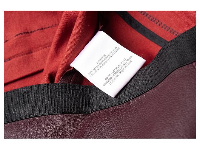 Helmut Lang, Calça de couro Vermelho - vista 7
