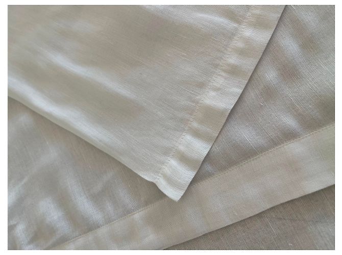 Autre Marque Die Kimono- oder Jacket-Tragetasche 3/4 Weißes Leinen T.38 Plattform - Ansicht 4