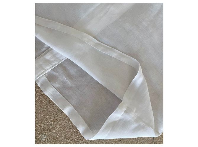 Autre Marque Die Kimono- oder Jacket-Tragetasche 3/4 Weißes Leinen T.38 Plattform - Ansicht 9