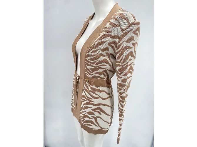 Malha Balmain T.FR 38 Viscose Bege - vista 5