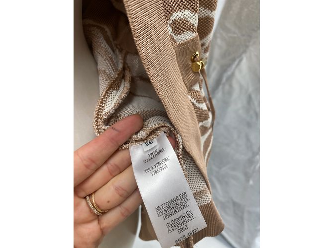 Malha Balmain T.FR 38 Viscose Bege - vista 6