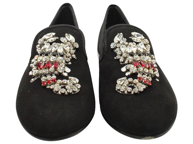 Mocassini Scorpione decorati Giuseppe Zanotti in pelle scamosciata nera Nero - vista 4