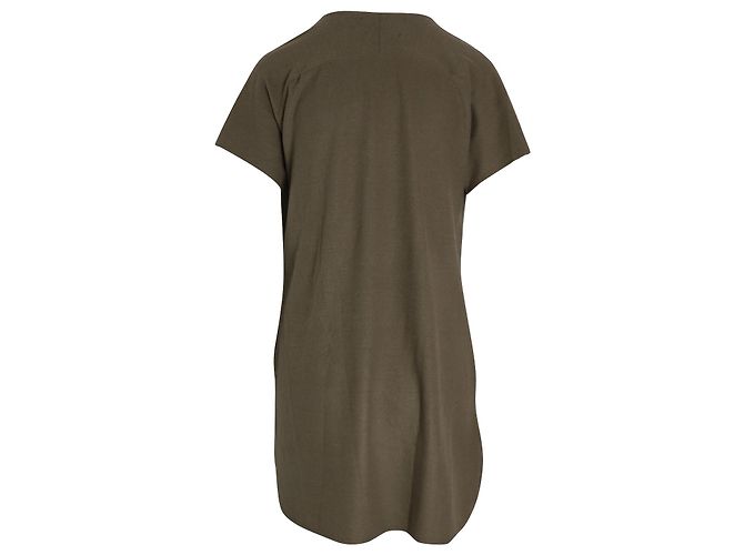 Camiseta con cuello redondo Reformation en algodón verde oliva - vista 3