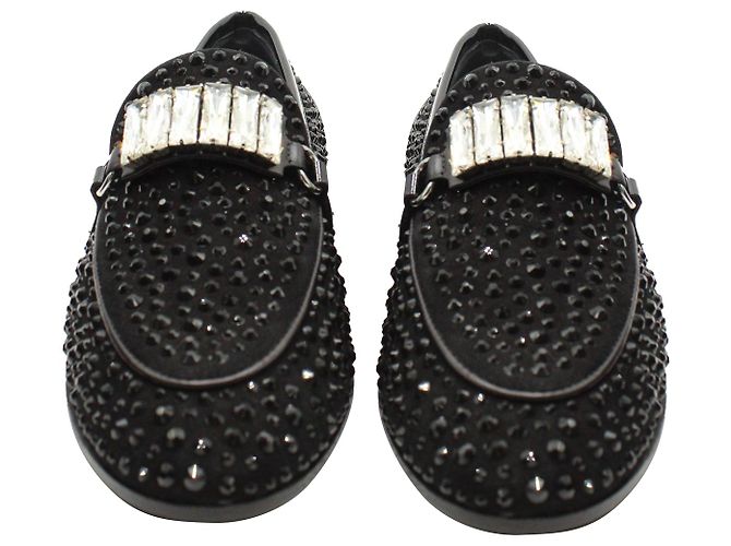 Mocassini Giuseppe Zanotti decorati in pelle scamosciata nera Nero - vista 3
