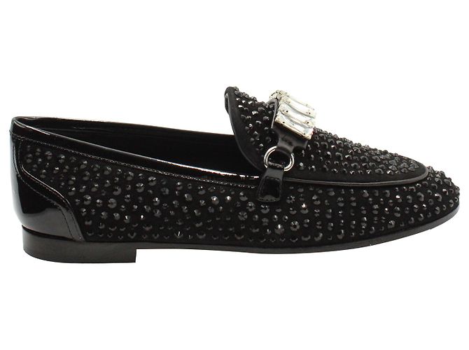 Mocassini Giuseppe Zanotti decorati in pelle scamosciata nera Nero - vista 5