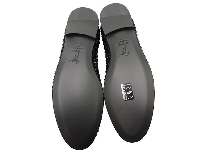 Mocassini Giuseppe Zanotti decorati in pelle scamosciata nera Nero - vista 7