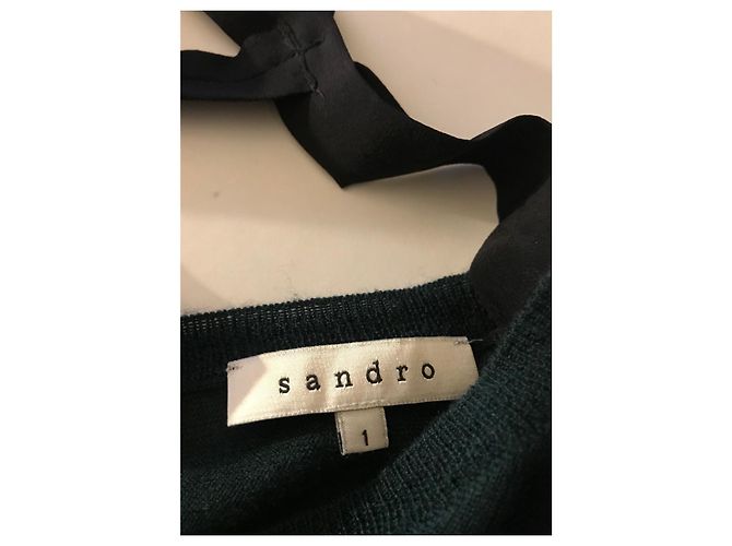 Suéter com laços nas costas Sandro Verde escuro - vista 7