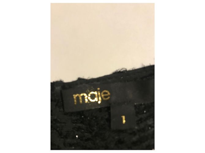 Top Maje con paillettes nero a maniche corte - vista 7