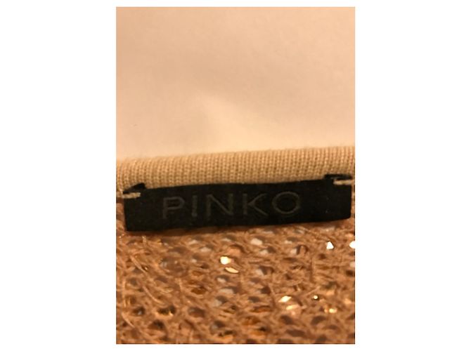 Pinko-Pulloverkleid mit Pailletten Beige - Ansicht 2