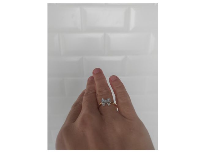 Anello a nodo in oro e diamanti inconnue Gold hardware - vista 3