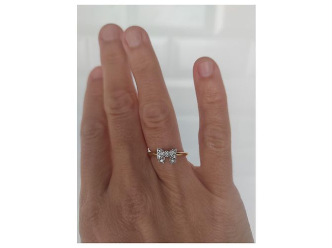 Anello a nodo in oro e diamanti inconnue Gold hardware - vista 4