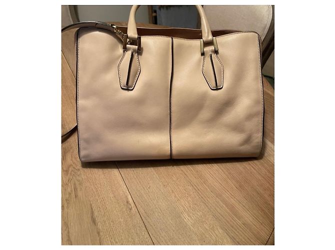 Borsa a mano Tod's in pelle beige - vista 3