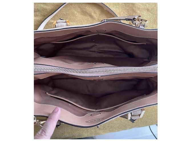 Borsa a mano Tod's in pelle beige - vista 6
