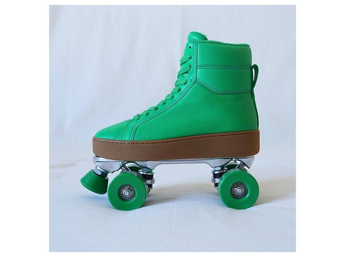 Pattini a rotelle Bottega Veneta Verde - vista 8