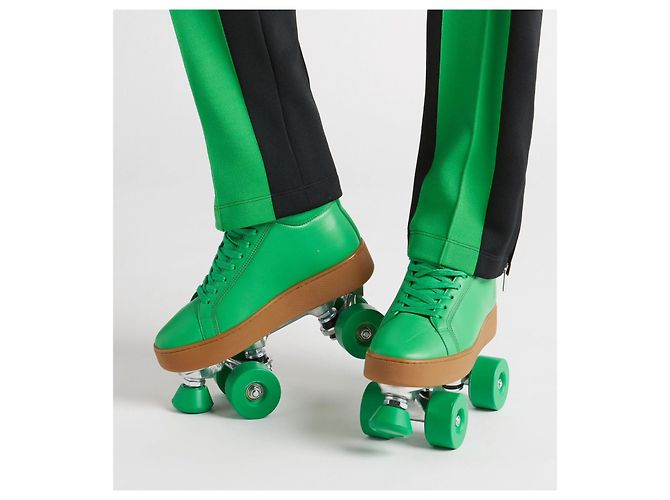 Pattini a rotelle Bottega Veneta Verde - vista 10