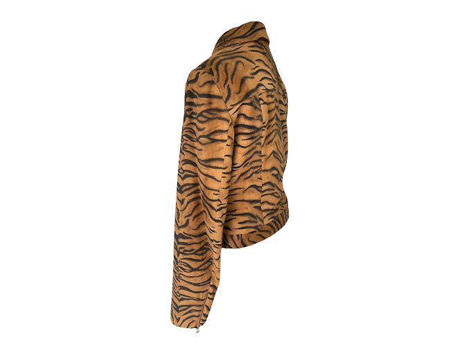 Versace Tiger Pattern Wool Jacket Black S - view 3