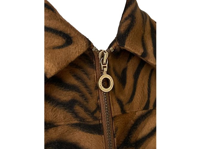 Versace Tiger Pattern Wool Jacket Black S - view 5