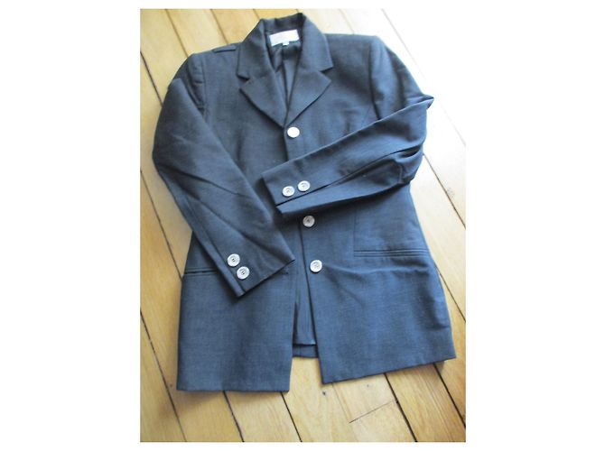 Nina Ricci Anthrazitfarbener Blazer, Taille 40. Anthrazitgrau - Ansicht 6