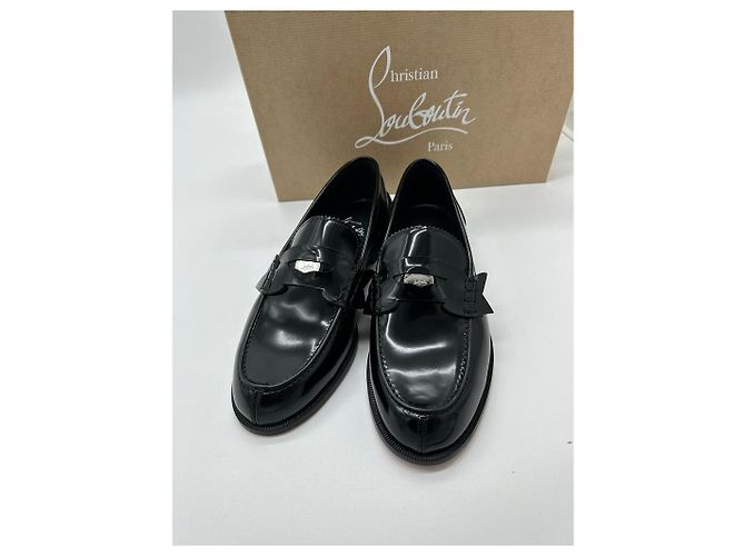 Christian Louboutin Pennie Scarpe stringate in pelle nera Nero - vista 2
