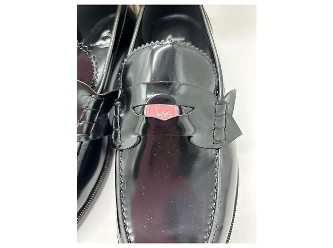 Christian Louboutin Pennie Scarpe stringate in pelle nera Nero - vista 4