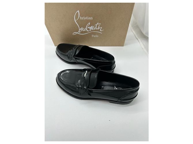 Christian Louboutin Pennie Scarpe stringate in pelle nera Nero - vista 6