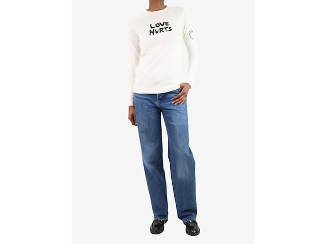Bella Freud Cream Love Hurts applique jumper - size XS - Ansicht 2