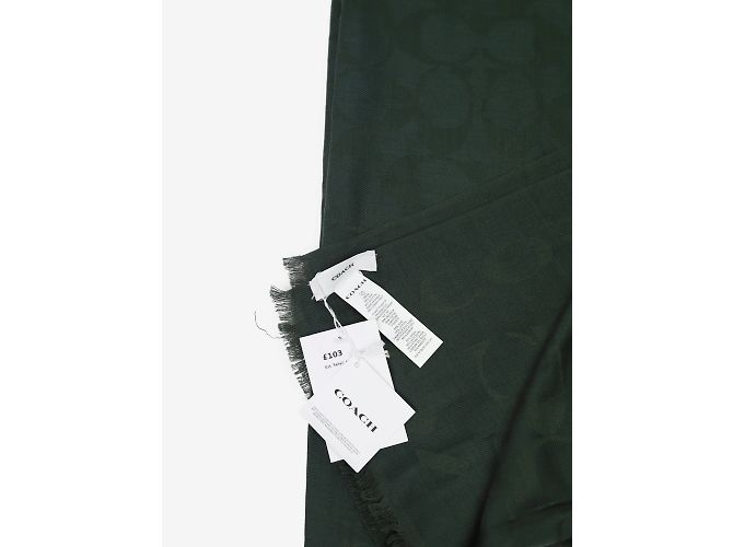 Coach Sciarpa con volant monogramma verde - vista 2