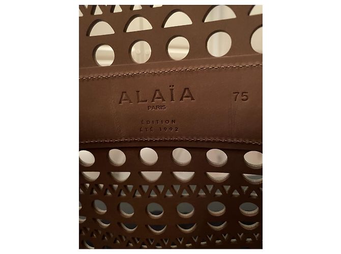 Alaïa Vienne Korsettgürtel Weiß aus Leder - Ansicht 4