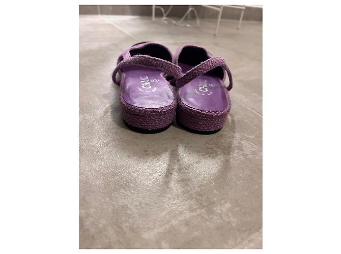 Mule Chanel in Tweed Viola Porpora - vista 5