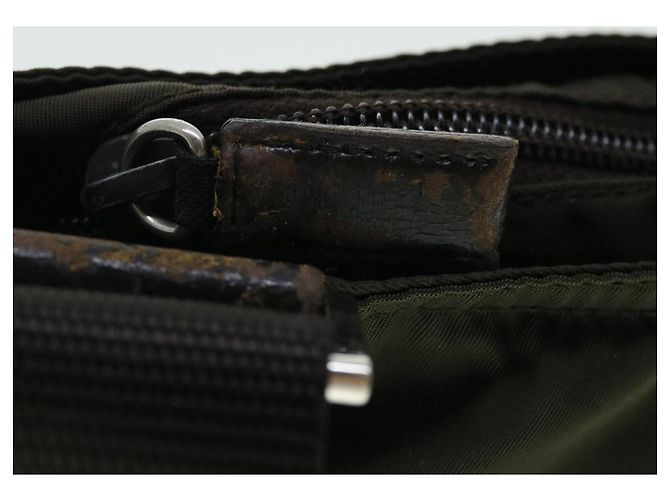 PRADA Borsa a spalla Nylon Khaki Auth ac2118 - vista 10