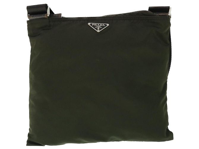 PRADA Borsa a spalla Nylon Khaki Auth ac2118 - vista 13
